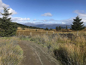 Run Ben Bouie loop.  : First sight of Loch Lomond
