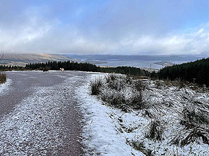 Run Ben Bouie loop.  : Views of Loch Lomond on a cold day