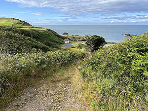 Portpatrick : Path from rocky beach up the hill
