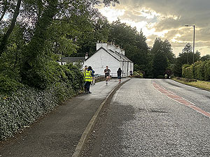 Kenny Stevenson Memorial trail race : Not the largest of finish lines, but a finish line all the same.