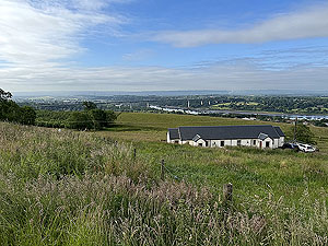 Kilpatrick Braes  : Looking back at Erskine bridge early in the climb