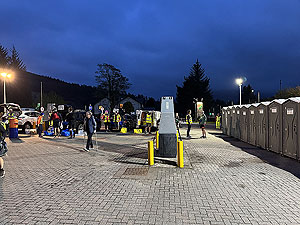 Devil O Highlands : Bag drop and toilets at the start