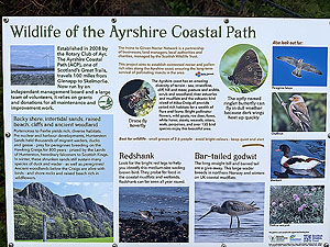 Ayrshire coast : Information sign about Ayrshire coastal path