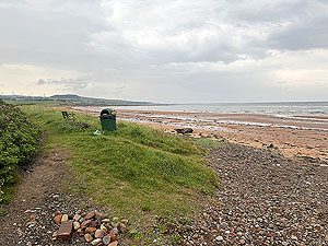 Ayrshire coast : Looking south down the beach towards Seamill