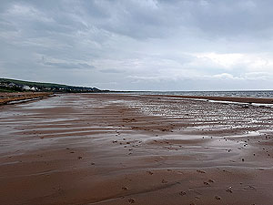 Ayrshire coast : With a beach like this, you just have to run on it