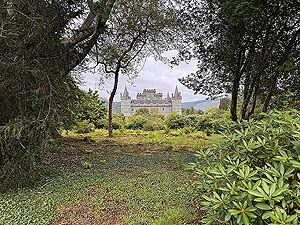 Inveraray Caslte : : The castle through the trees