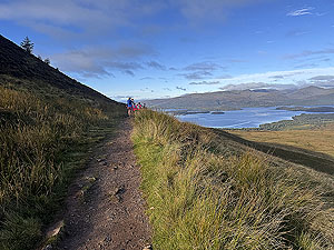 Highland fling : The Conic hill path levels off for a while