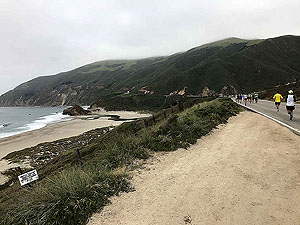 Coast line on the Big Sur marathon
