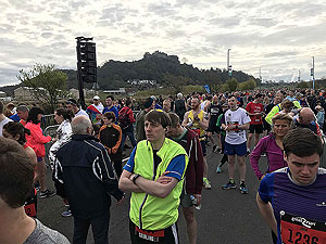 Start line at the Stirling marathon