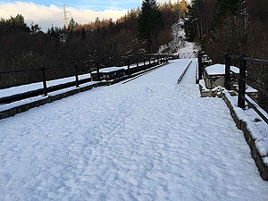 Duchray bridge in the snow