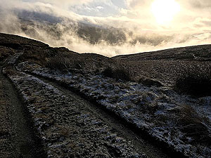 The highest point on the Glen Finglas running route loop