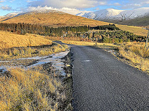 Looking up the Glen from Lochan Breaclaich 