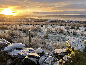 View over Helensburgh on a lovely and cold morning 