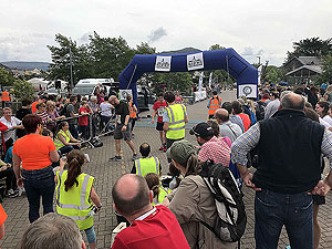 Finish line at the Skye half marathon