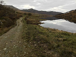 Beside the reservoir on Glen Finglas loop